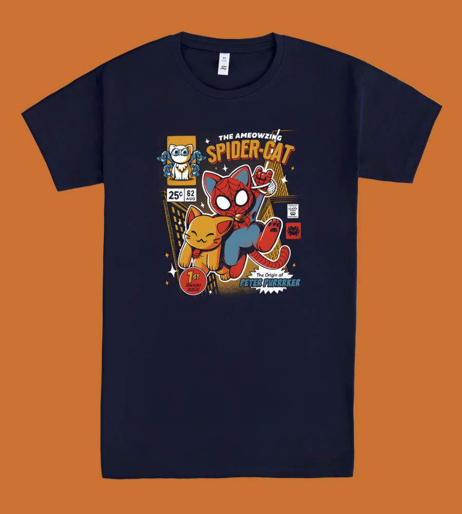 Tee "Ameowing Spider-Cat" • by TeeOreo