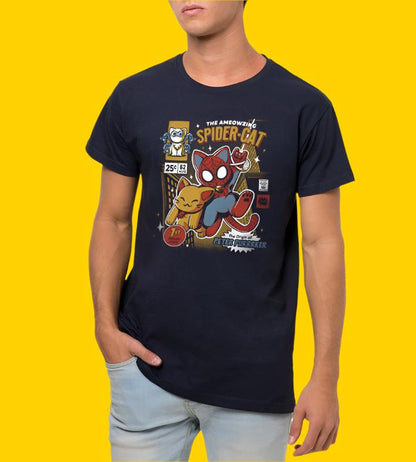 Tee "Ameowing Spider-Cat" • by TeeOreo